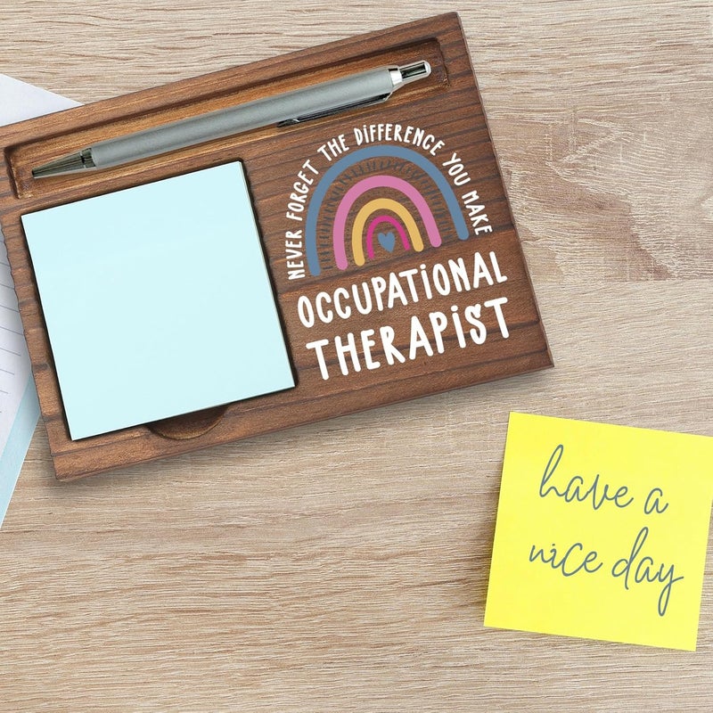 Pariveca Occupational Therapist Gifts Sticky Note Holder, Thank You Gift for OT, Rehab Therapist, or Therapy Staff, Occupational Therapy Month, Graduation or Holiday Recognition Desk Decor PB034 - Image 5